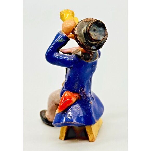 Vintage Redware Polka Band Musician Figurines Beer Tuba Trumpet Accordion Czech - Picture 4 of 16